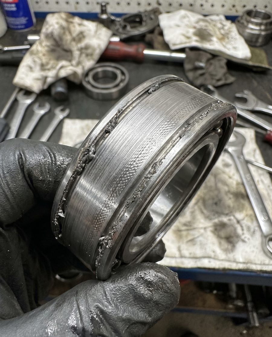 Motor bearing failure