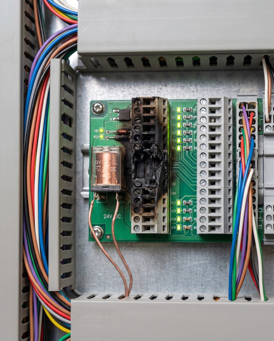 PLC output card failure